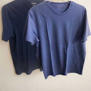 Goodthreads Men’s Navy Blue Crewneck T-Shirt Bundle (2) Size Large